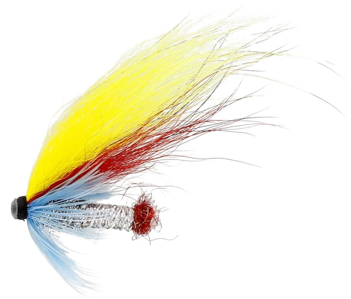 Unique Flies Gary Silver Plastic Tube 1" Yellow/red/blue Unique Flies