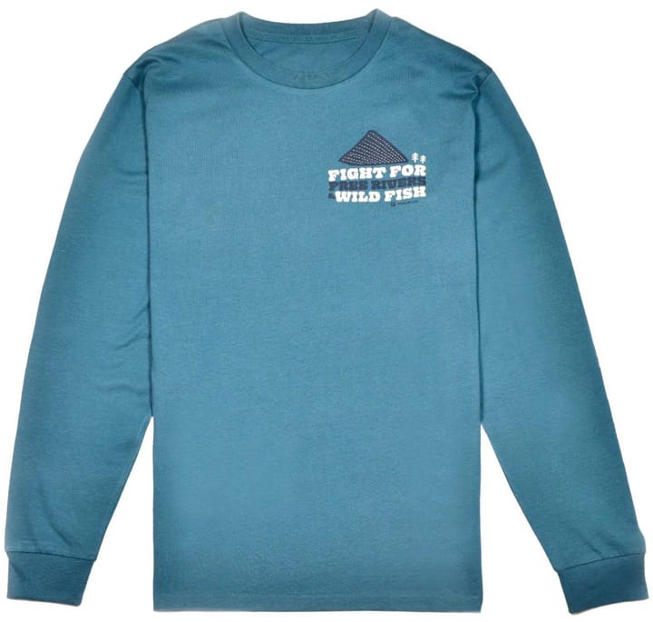 Frodin Flies Frödin Free Rivers & Wild Fish Ls Tee Earth Blue Frodin Flies