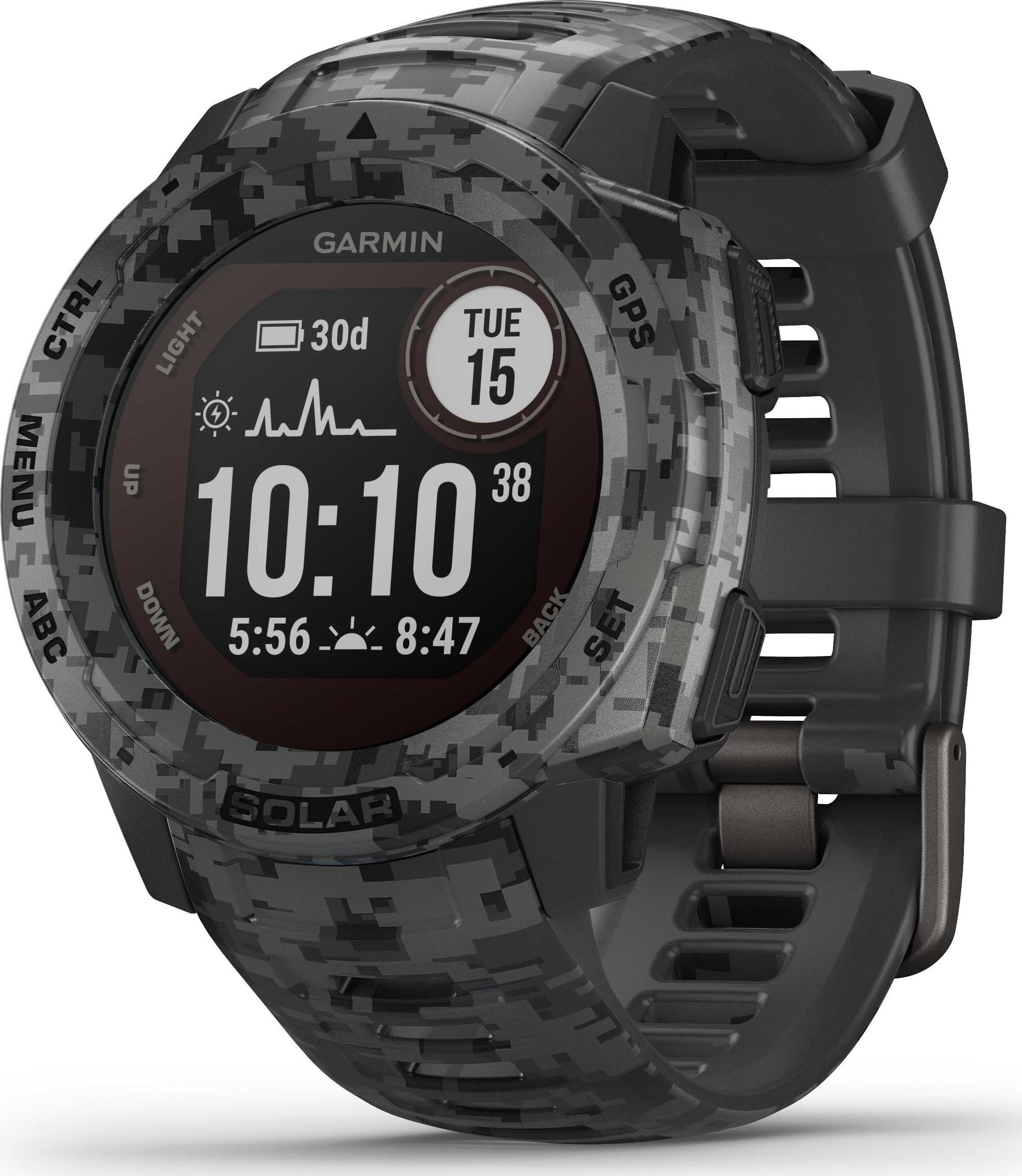 Garmin Instinct Solar Camo Edition Graphite Camo