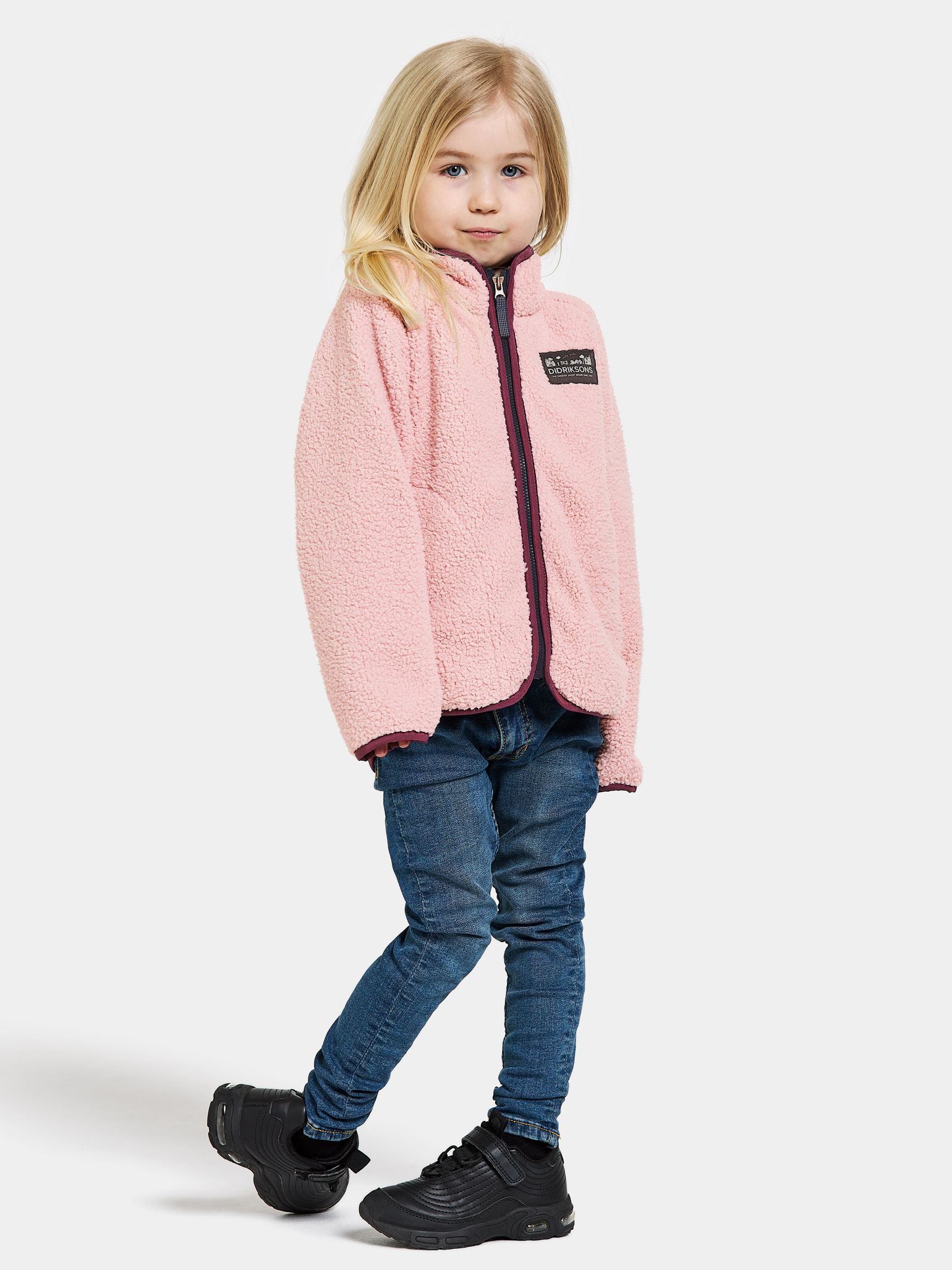 Didriksons Kids' Gibbs Full Zip 2 Dusty Pink