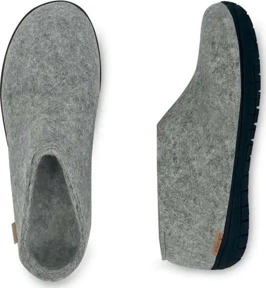 Glerups Unisex Shoe Classic Rubber Sole Grey/Black Glerups