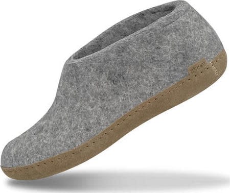 Glerups Unisex Shoe With Leather Sole Grey Glerups