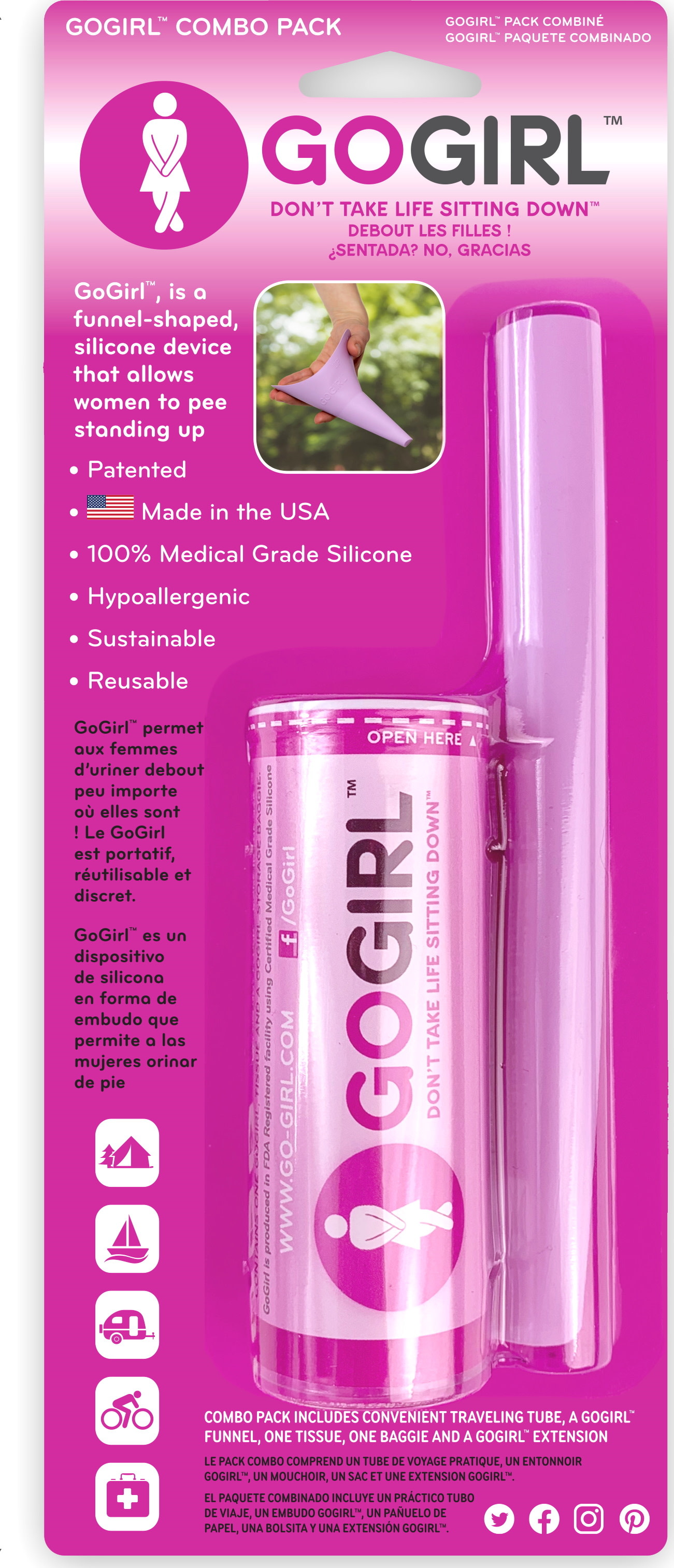 GoGirl Women’s GoGirl Combo Pack Pink