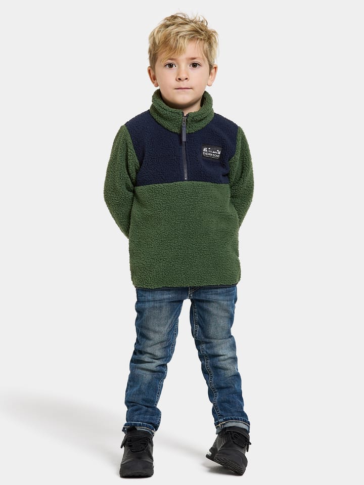 Didriksons Kids' Gosig Half Zip Pine Green Didriksons