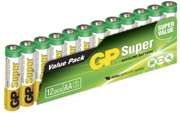 GP Batterier Gp Super Alkaline Aa-Batteri 12-Pack GP Batterier