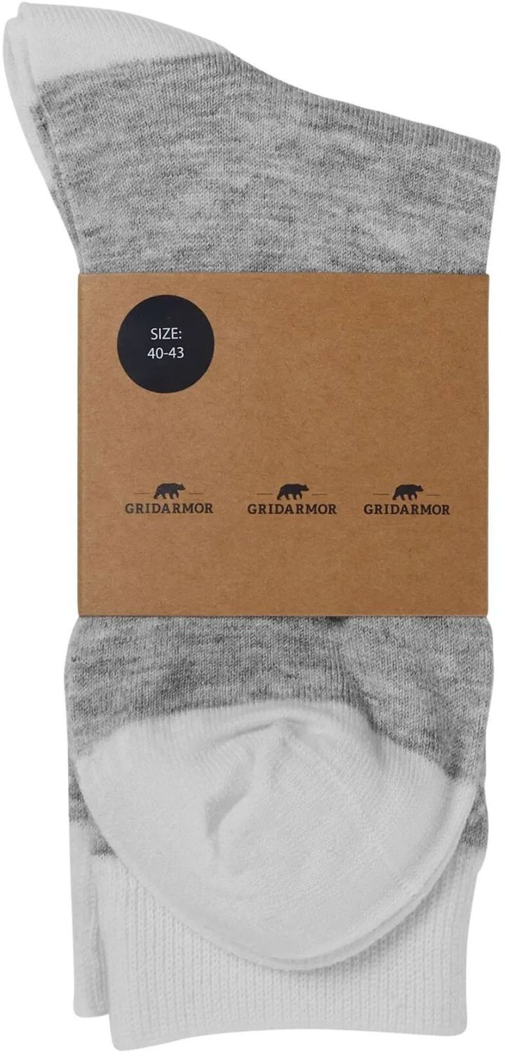 Gridarmor Heritage Merino Socks Lt. Grey/White Gridarmor