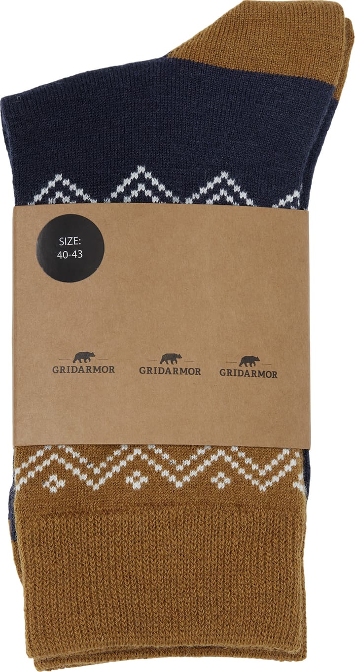 Gridarmor Heritage Merino Socks Navy Blue/Beige/White Gridarmor