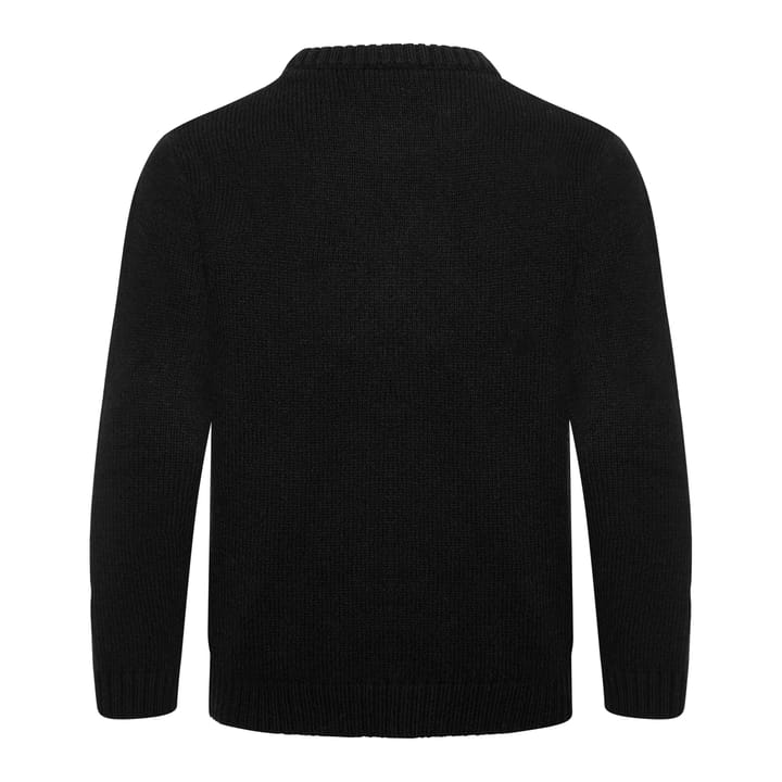 Gridarmor Kids' Snøkrystall Solid Round Neck Ullgenser Black Beauty Gridarmor