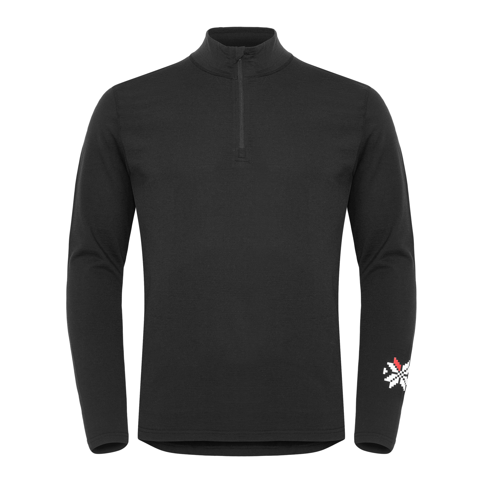 Gridarmor Men’s Merino Undertøy Zip Top Black Beauty