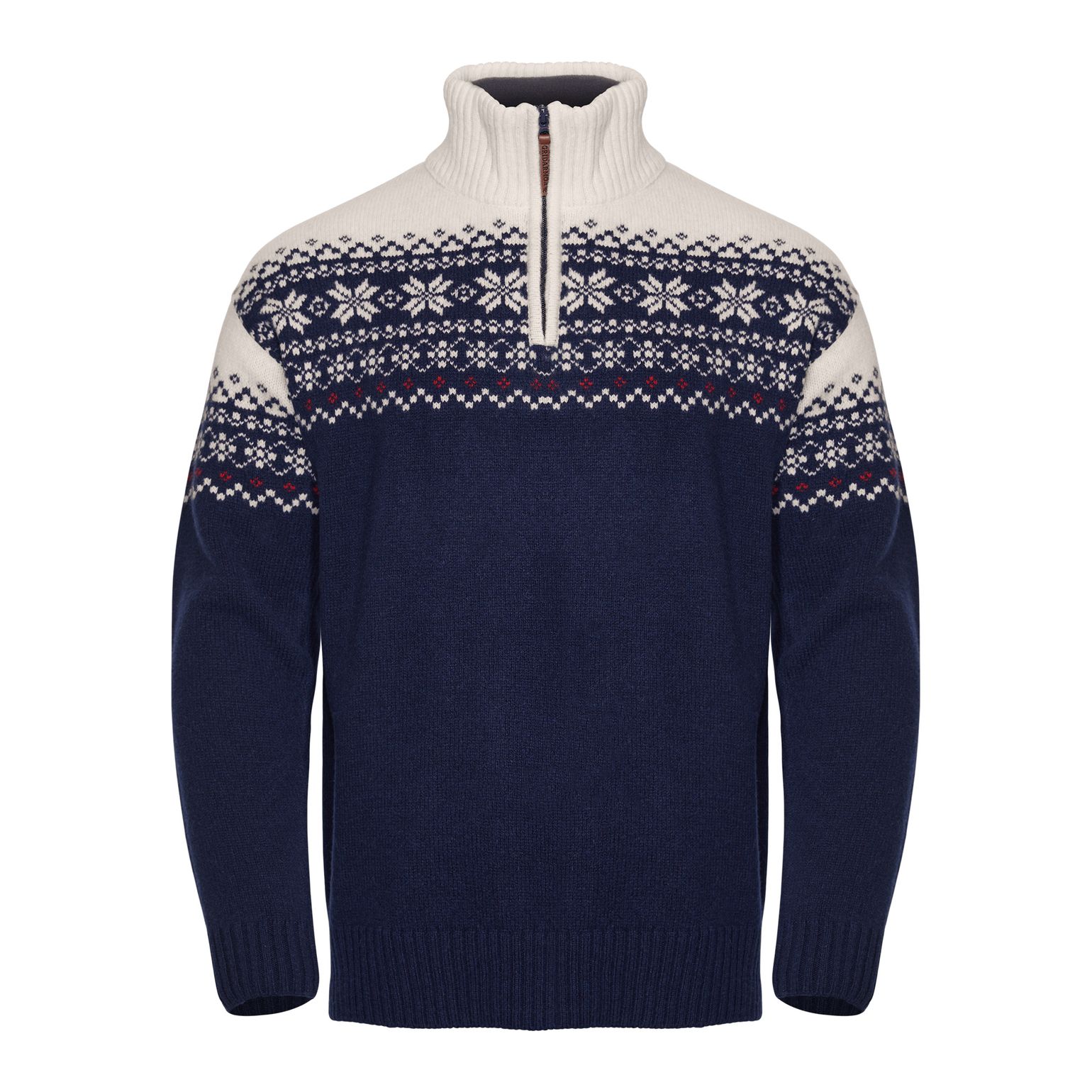 Gridarmor Snøkrystall Hz Ullgenser Men Dark Navy/White/Red