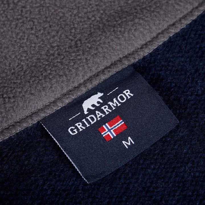 Gridarmor Men's Snøkrystall Half Zip Ullgenser Blue/White/Navy Gridarmor