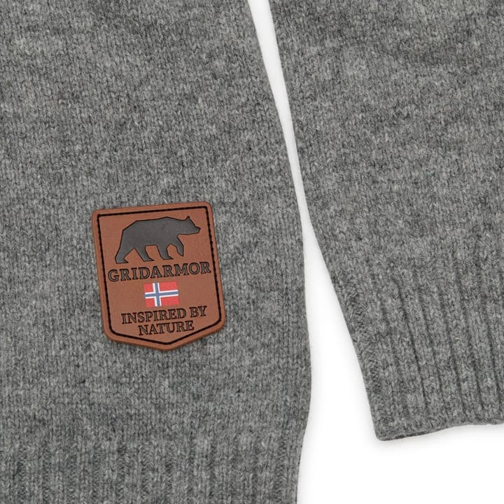 Gridarmor Men's Snøstjerne Half Zip Ullgenser Grey Melange Gridarmor