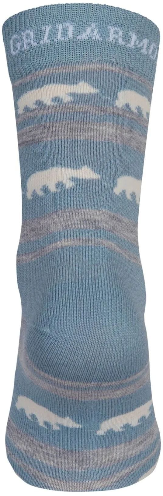 Gridarmor Striped Bear Merino Socks Blue Shadow Gridarmor