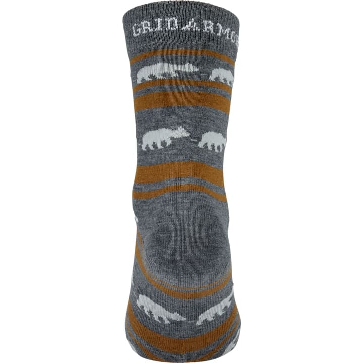 Gridarmor Striped Bear Merino Socks Grey/Beige/White Gridarmor