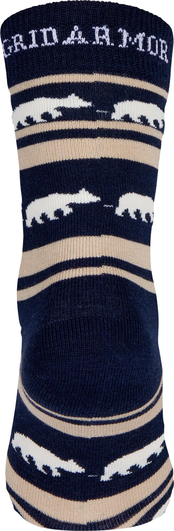 Gridarmor Striped Bear Merino Socks Navy Blazer Gridarmor