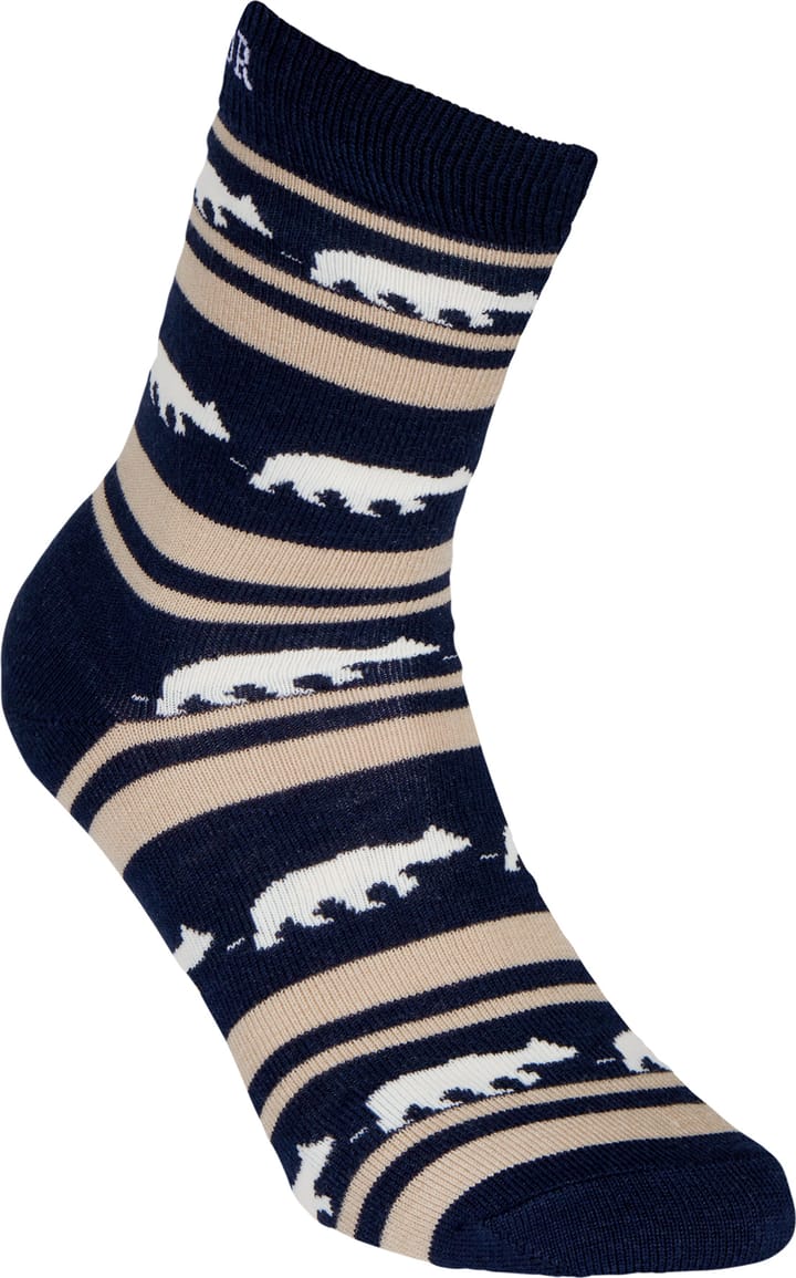 Gridarmor Striped Bear Merino Socks Navy Blazer Gridarmor