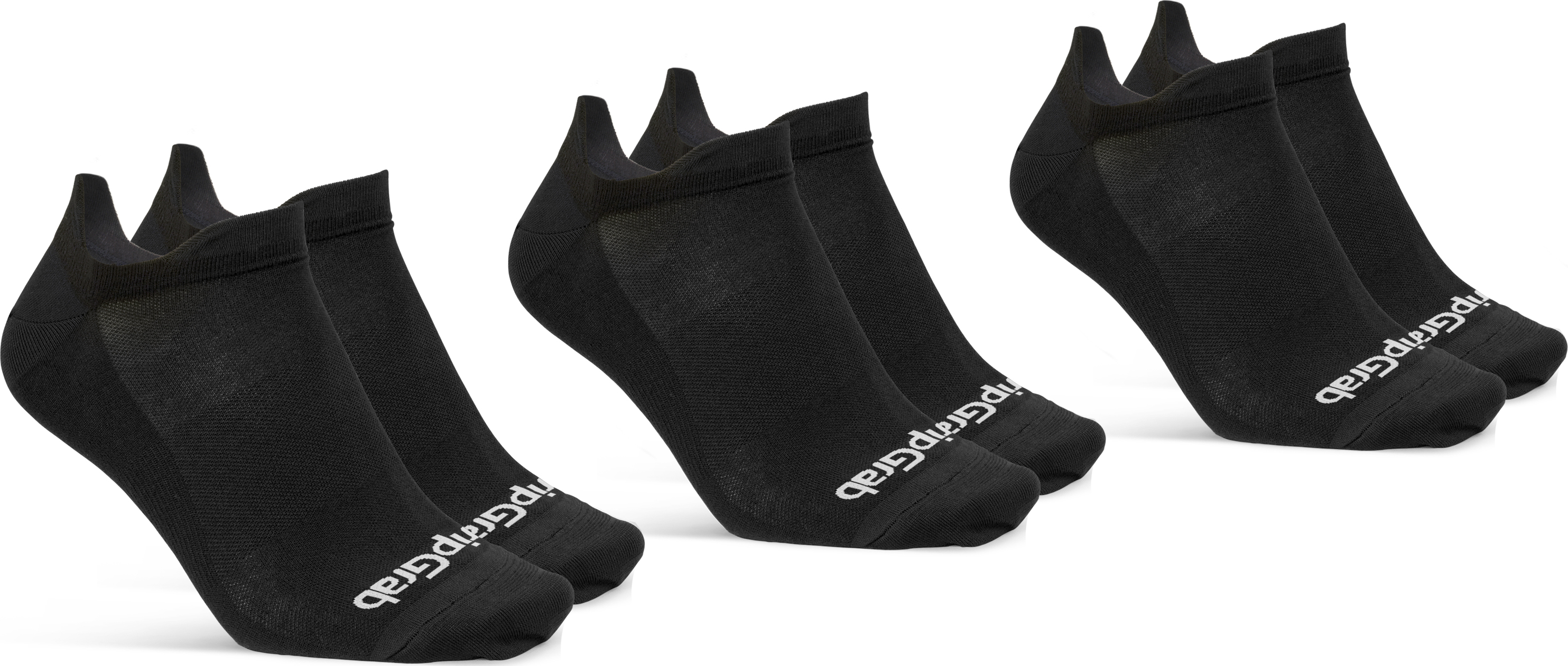 Gripgrab Classic No Show Summer Socks 3-Pack Black