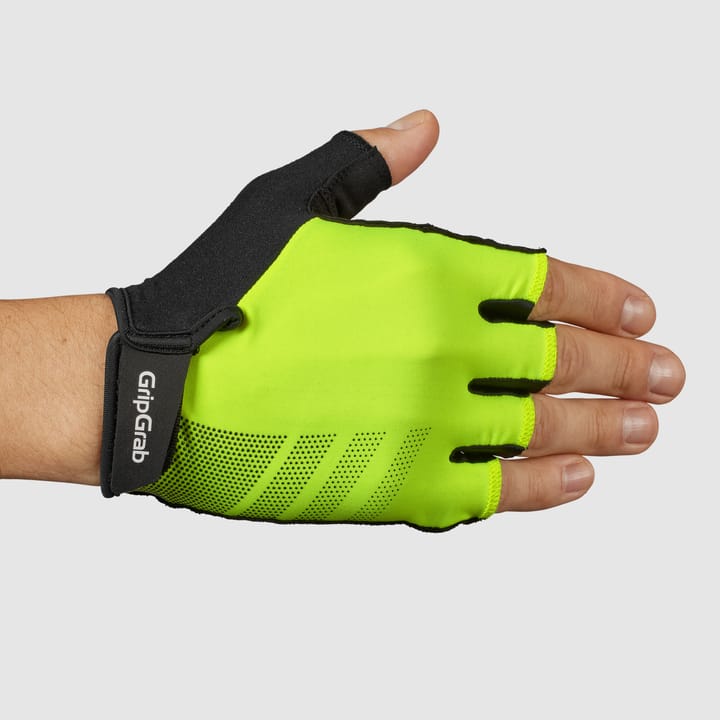 Gripgrab Ride RC Lite Padded Short Finger Summer Gloves Yellow Hi-Vis Gripgrab