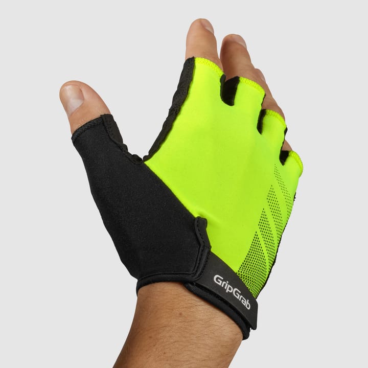 Gripgrab Ride RC Lite Padded Short Finger Summer Gloves Yellow Hi-Vis Gripgrab