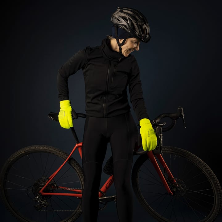 Gripgrab Ride Windproof Deep Winter Lobster Gloves Yellow Hi-Vis Gripgrab