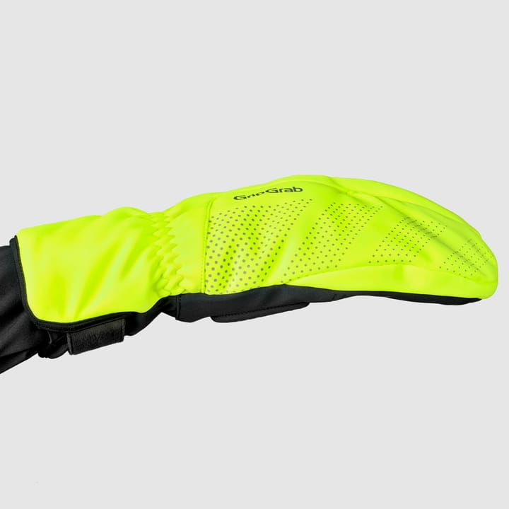 Gripgrab Ride Windproof Deep Winter Lobster Gloves Yellow Hi-Vis Gripgrab