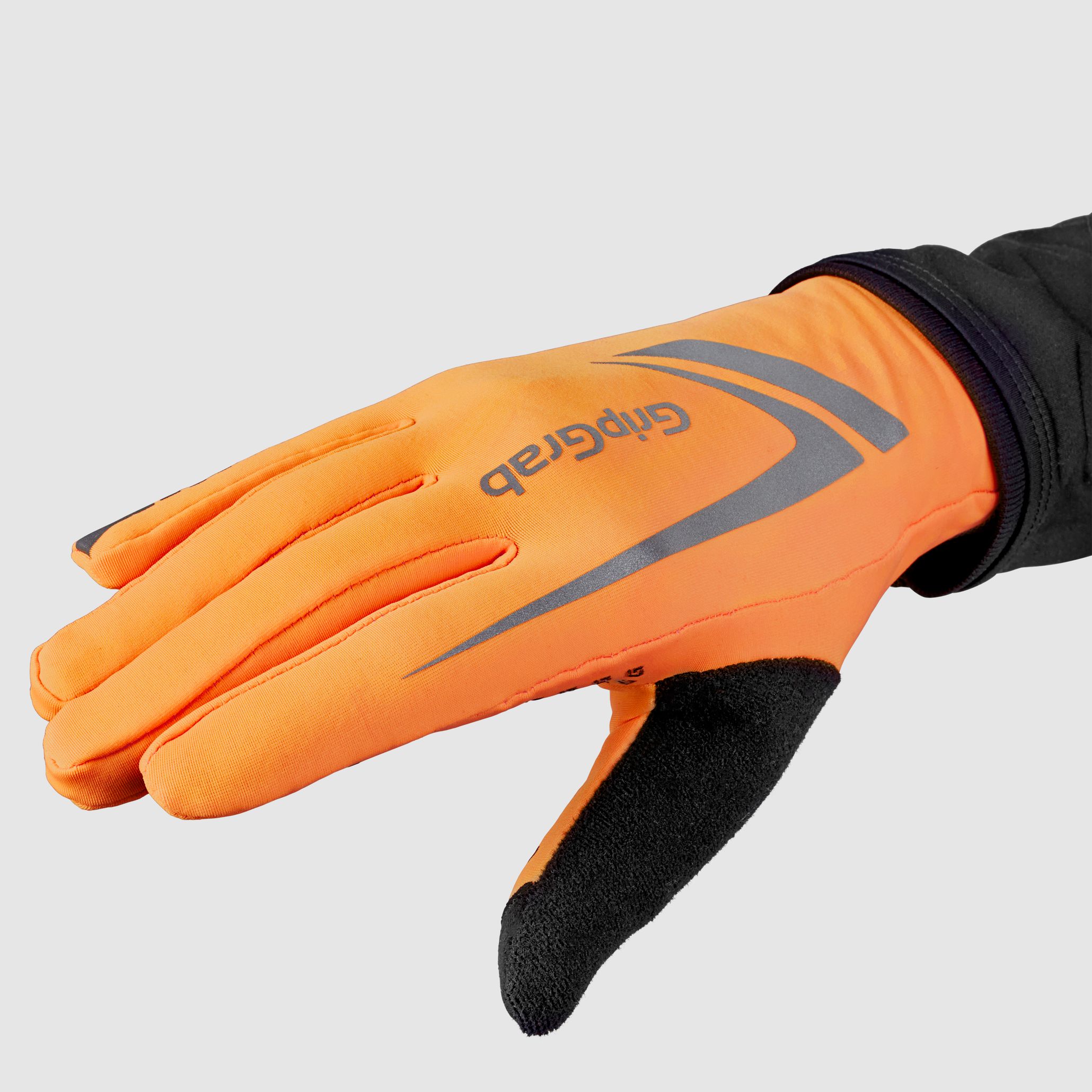 Orange running gloves on sale