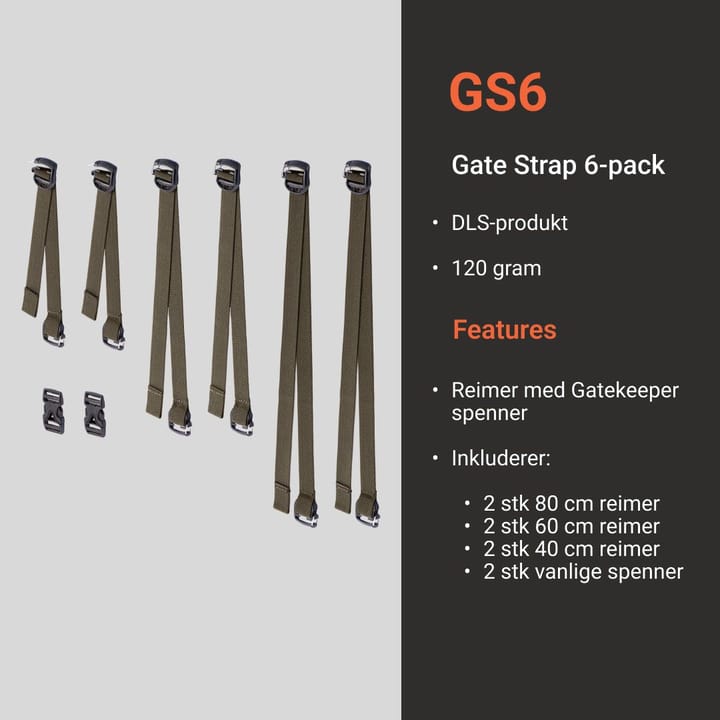 Vorn Equipment Vorn Gs6 Gate Strap 6-Pack 6 Stropper Og 2 Spenner, Dls-Serie Vorn Equipment