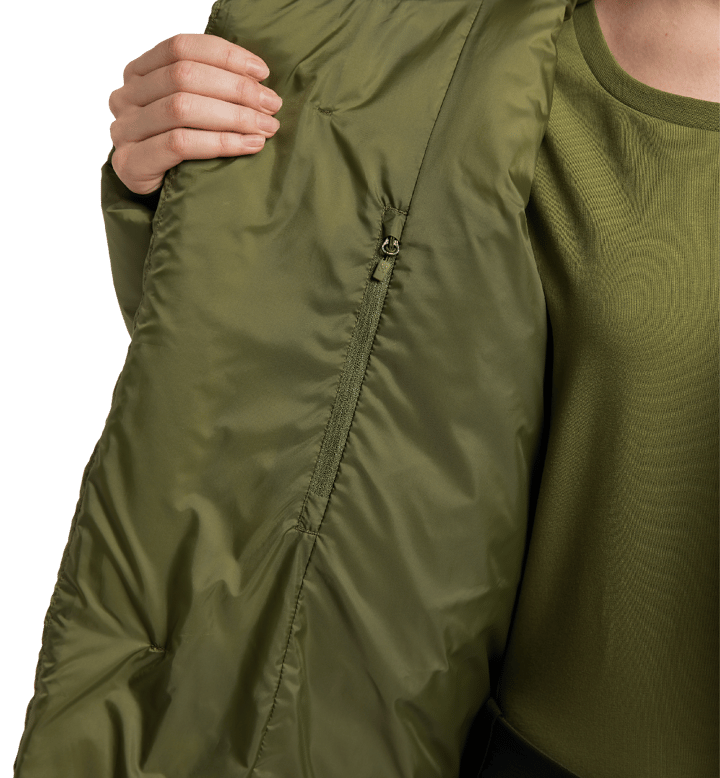 Haglöfs Women's Long Down Parka Olive Green Haglöfs