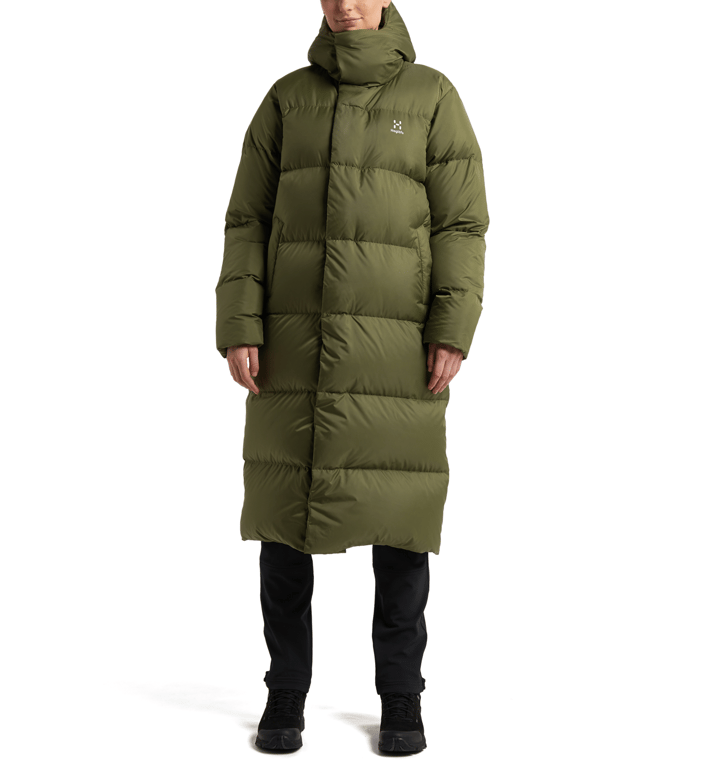 Haglöfs Women's Long Down Parka Olive Green Haglöfs