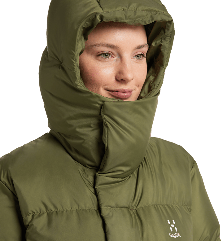 Haglöfs Women's Long Down Parka Olive Green Haglöfs