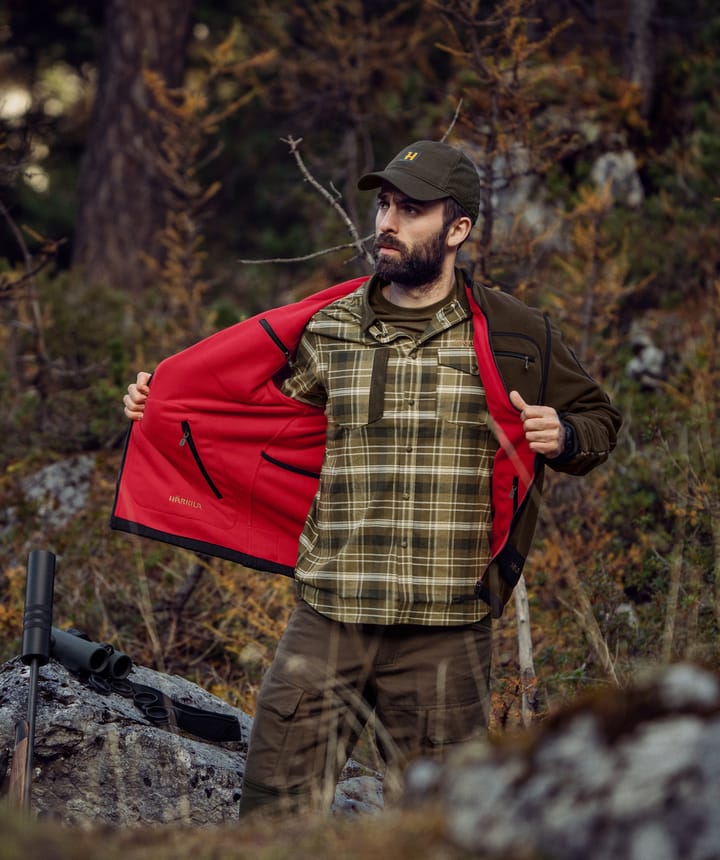 Härkila Men's Kamko Fleece Brown/Red Härkila