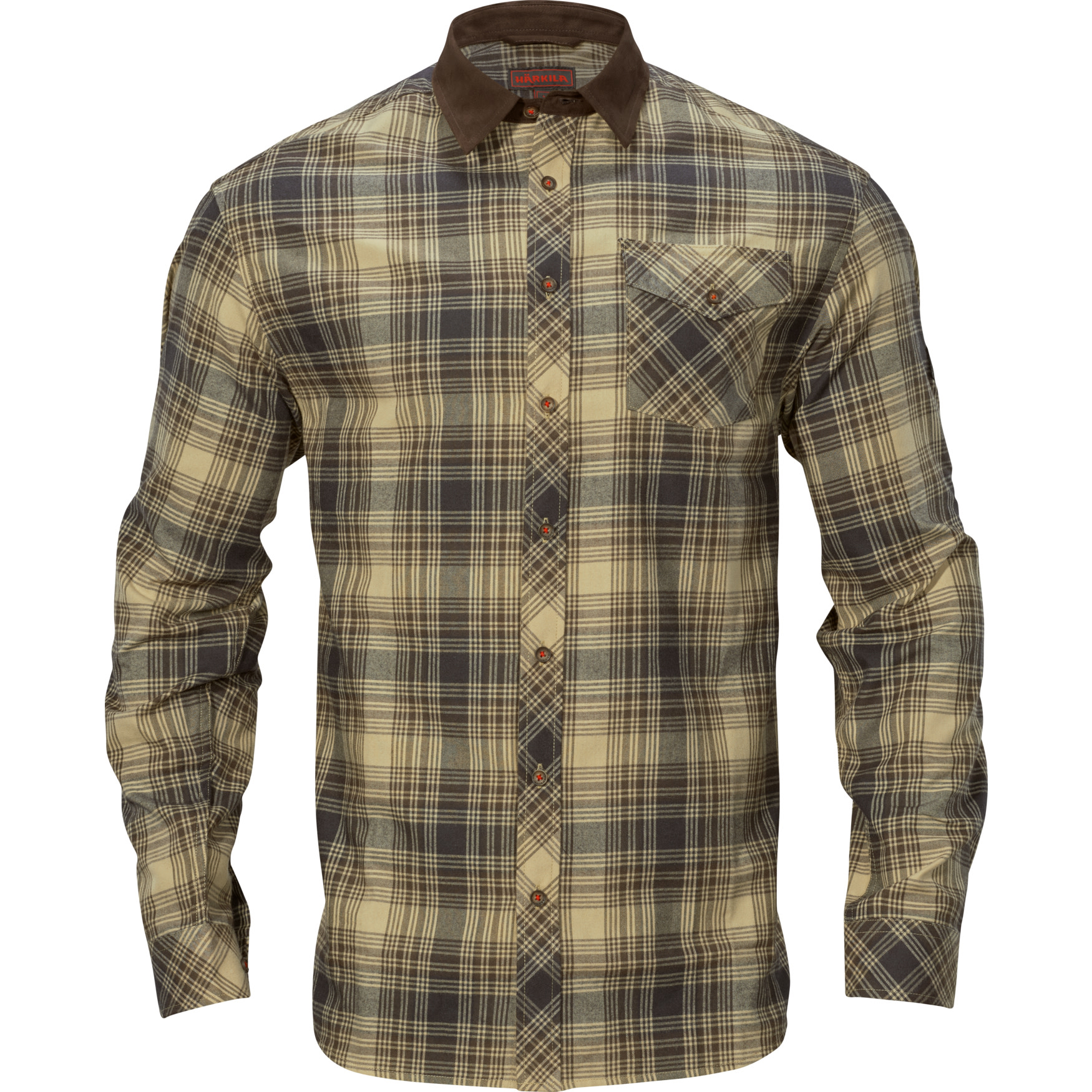 Härkila Men’s Driven Hunt Flannel Shirt Light Teak Check