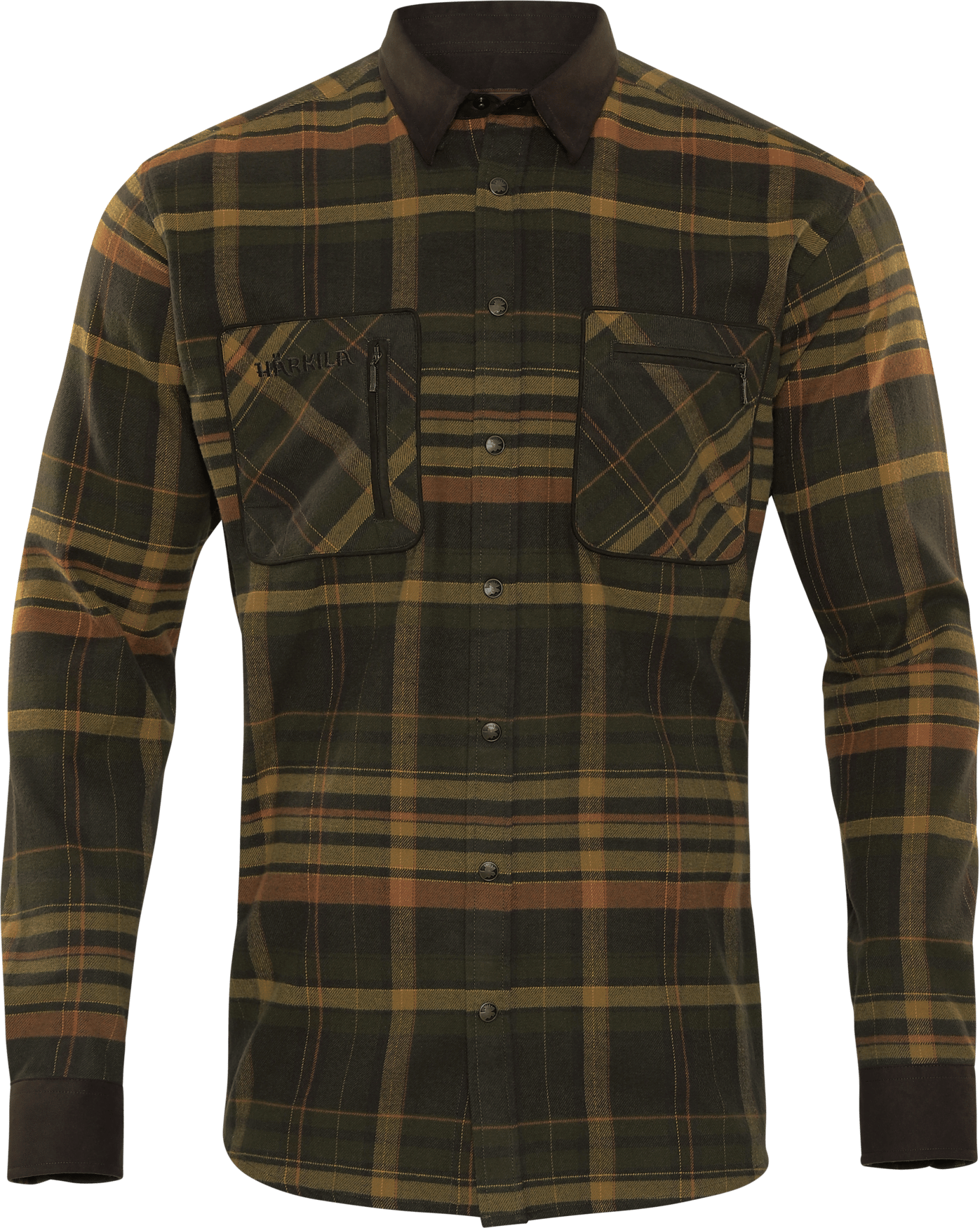 Härkila Men's Pajala Shirt Green/Brown