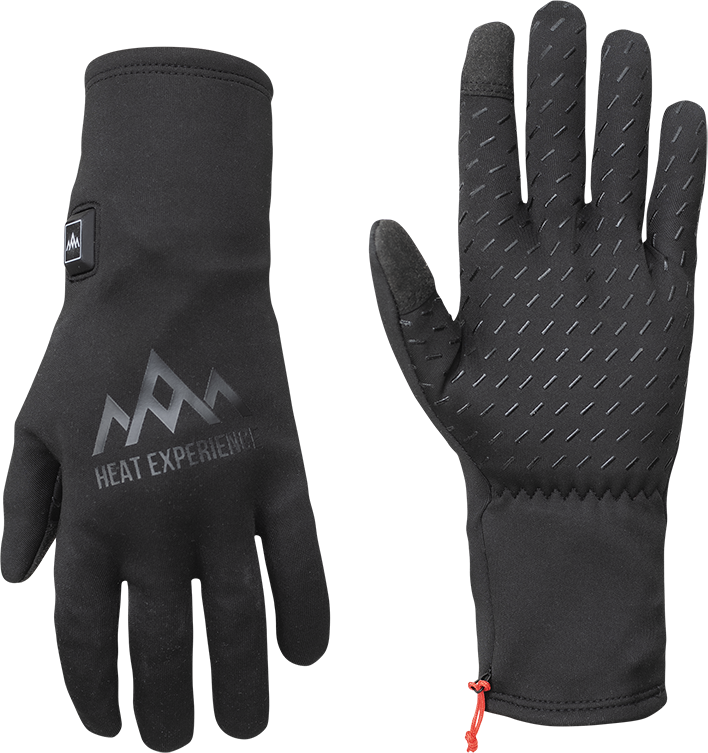 Heat Experience Unisex Heated Liner Gloves Black