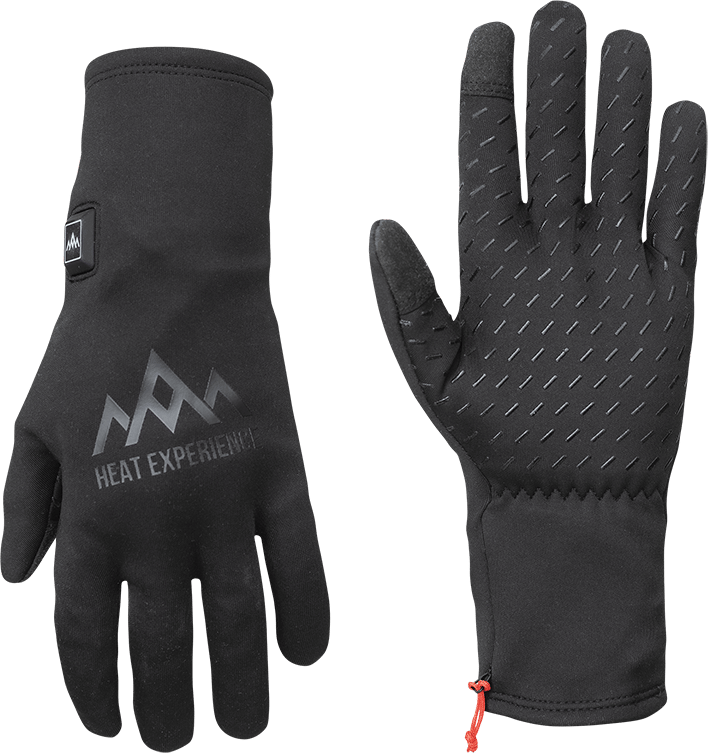 Heat Experience Unisex Heated Liner Gloves Black Heat Experience