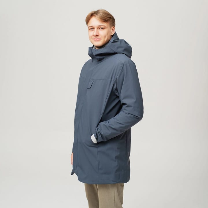 Heat Experience Heatx Heated Oslo Coat Mens Navy Heat Experience