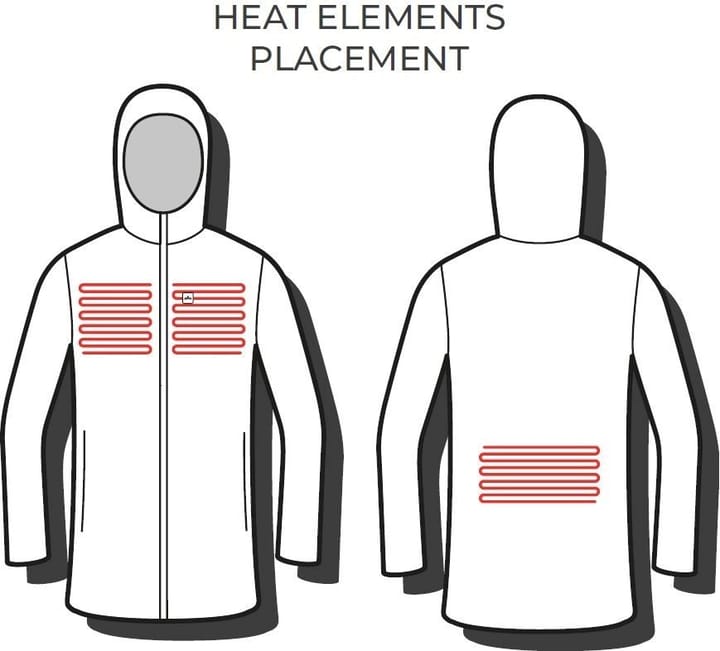 Heat Experience Heatx Heated Oslo Coat Mens Navy Heat Experience