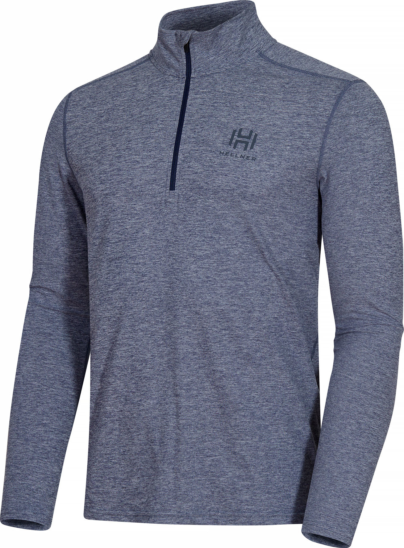 Nunis Halfzip Ls Tee Men Dress Blue melange