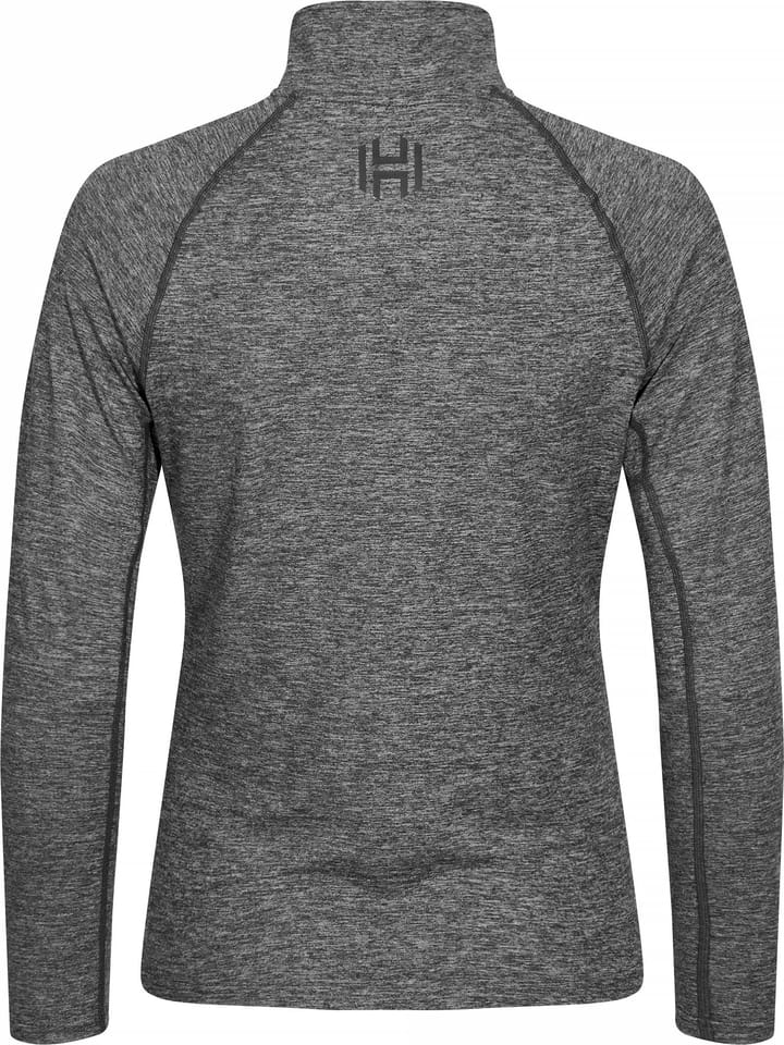 Hellner Nunis Halfzip Ls Tee Women Black Beauty Melange Hellner