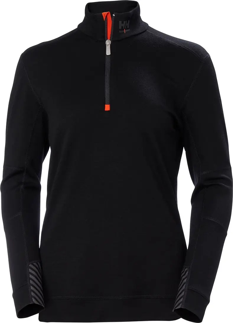 Helly Hansen Workwear Women’s Halfzip Shirt Lifa Merino Black