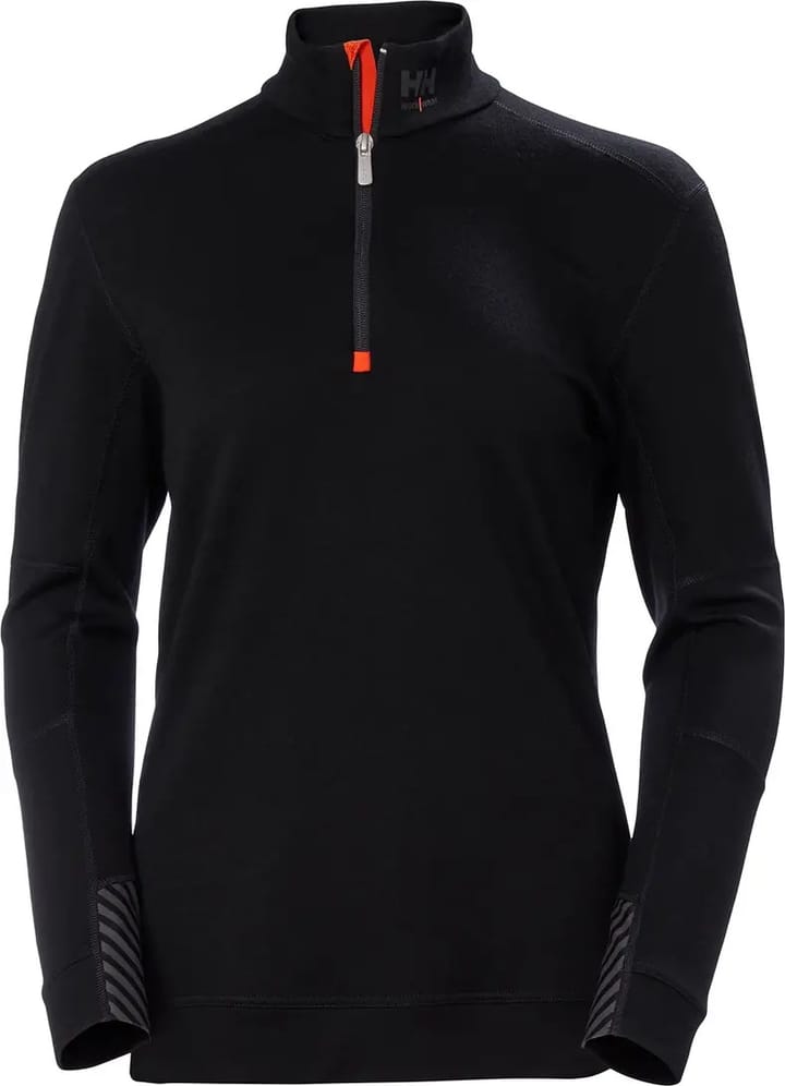 Helly Hansen Workwear Women's Halfzip Shirt Lifa Merino Black Helly Hansen Workwear