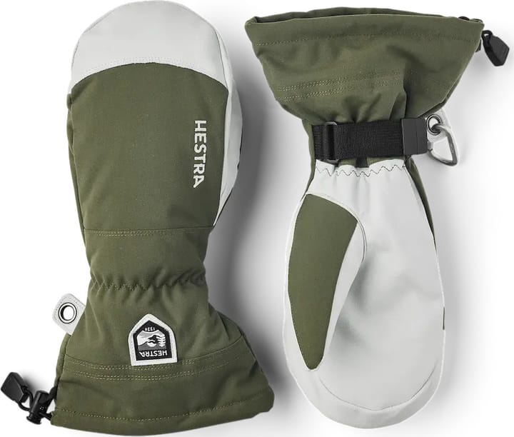 Hestra Army Leather Heli Ski Mitt Olive Hestra