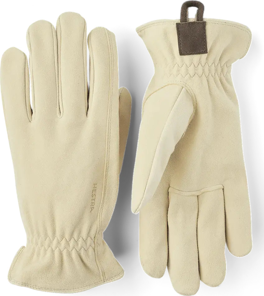 Hestra Chamois Work Glove – 5 finger Natural Yellow