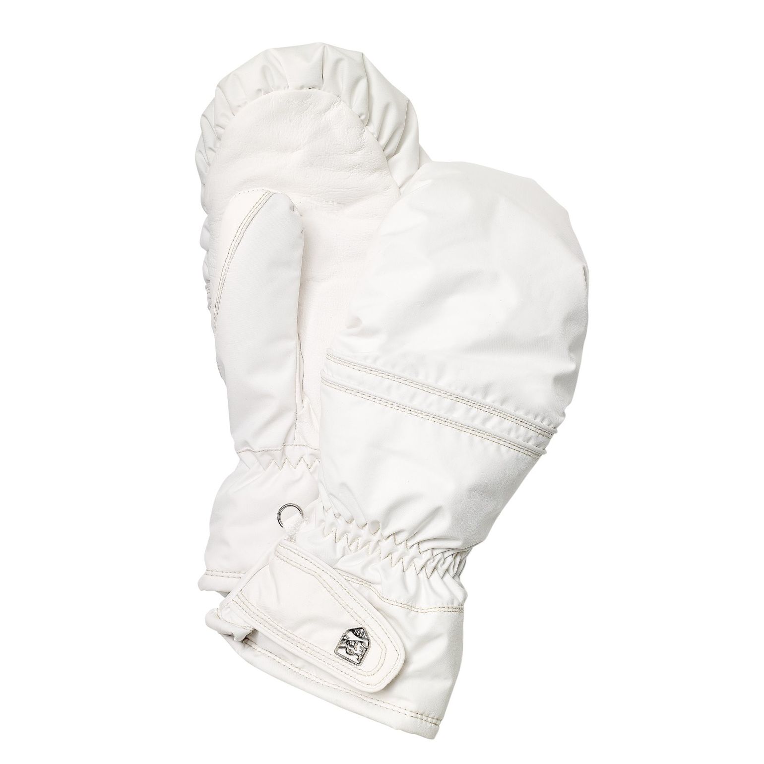 Hestra Primaloft Leather Female Mitt Ivory/Offwhite