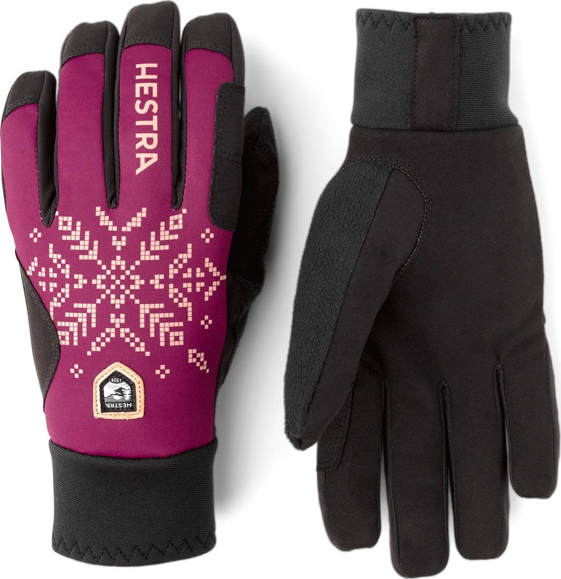 Hestra Women’s XC Primaloft – 5 Finger Bordeaux print