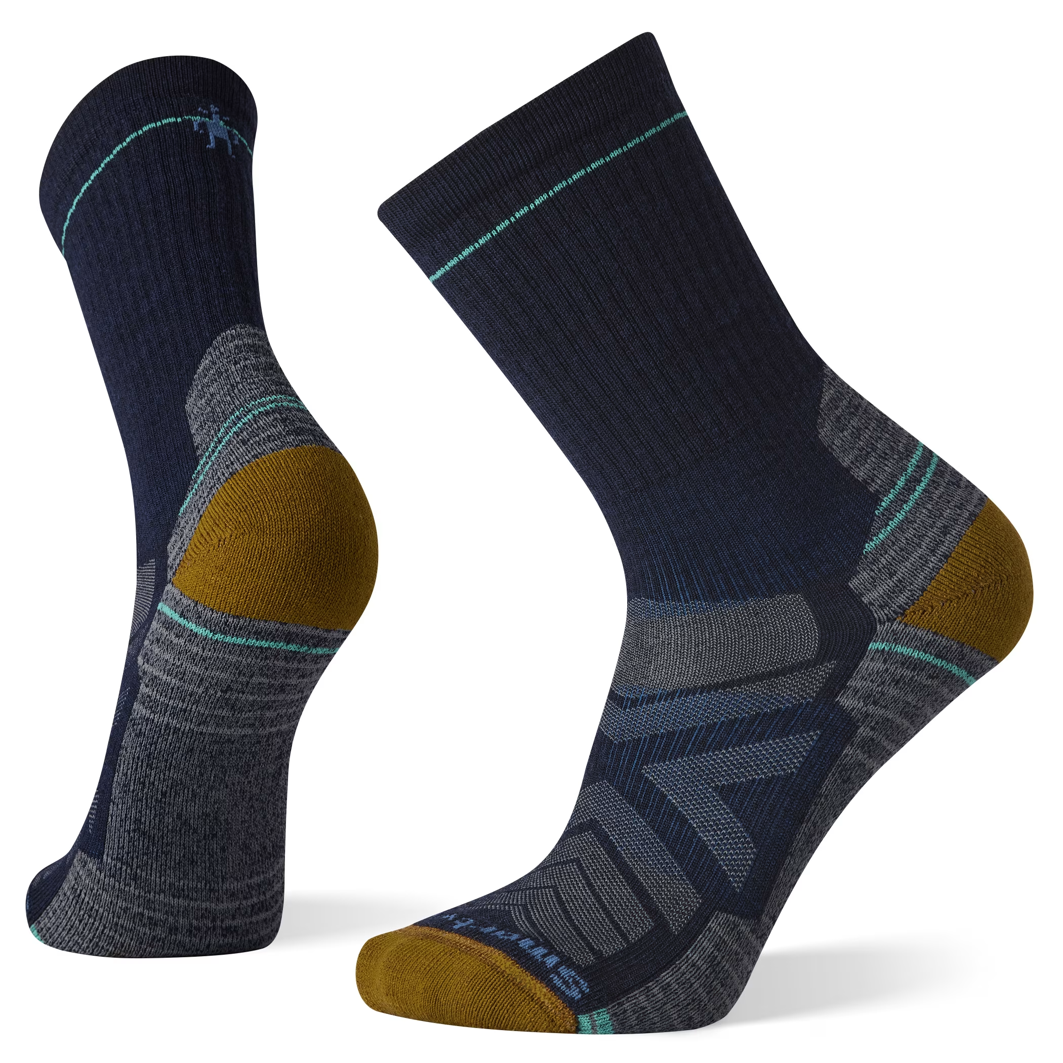 Smartwool Unisex Hike Light Cushion Crew Socks Twilight Blue-Pewter Blue