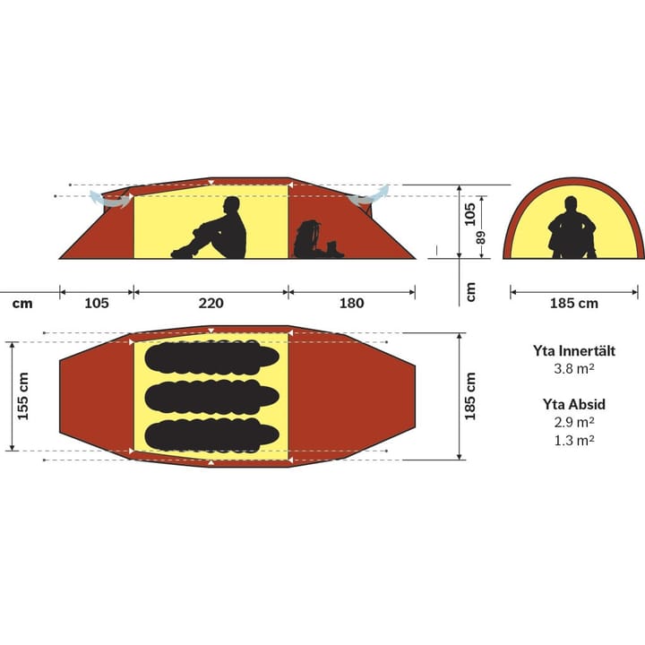 Hilleberg Kaitum 3 GT Red Hilleberg