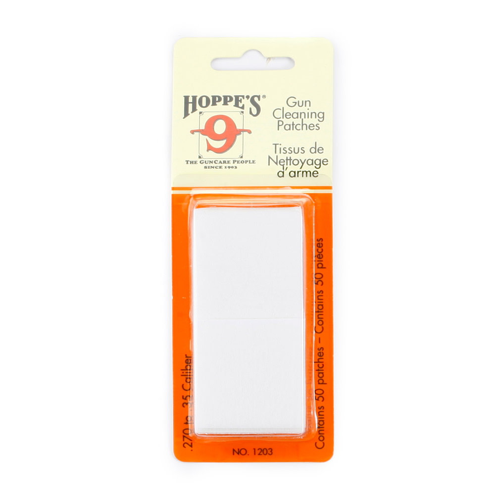 Hoppes Cleaning Patches No.3 Caliber .270 – .35 White