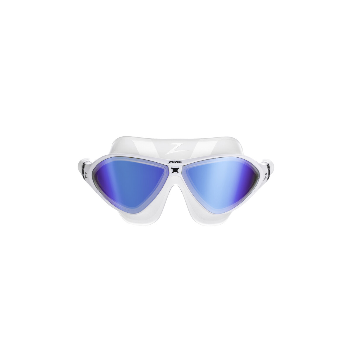 Zoggs Horizon Flex Mask Titanium Clear/White/Mirrored Blue