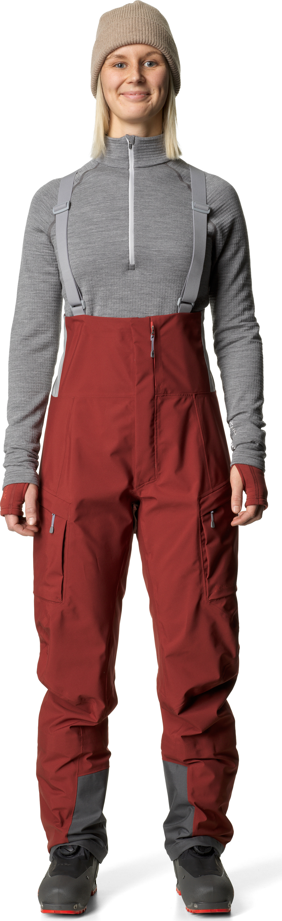 Women's Rollercoaster Bib Pants Deep Red | Buy Women's